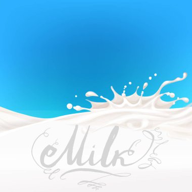 akan, çekimde, süt süt sıçramasına izole vektör