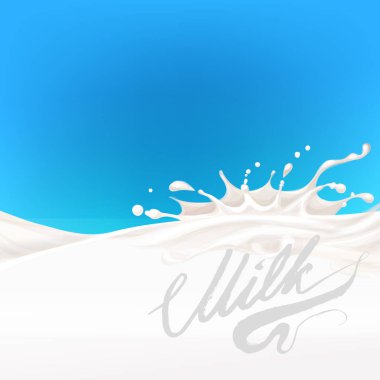 akan, çekimde, süt süt sıçramasına izole vektör