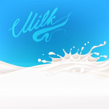 akan, çekimde, süt süt sıçramasına izole vektör