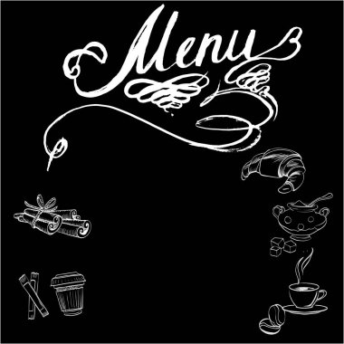 Menü vektör letterynh set