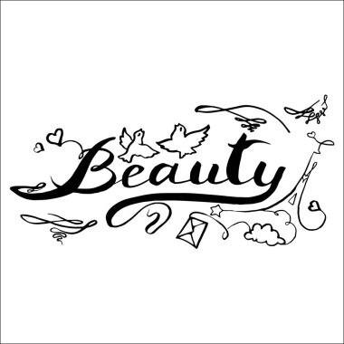 Metin ile yazılmış el yazısı. vektör illüstrasyonu