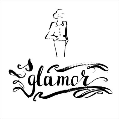 Glamour sözcük vektör