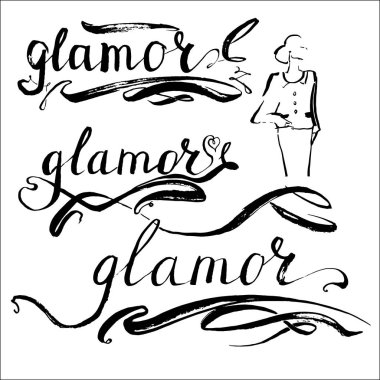 Glamour sözcük vektör