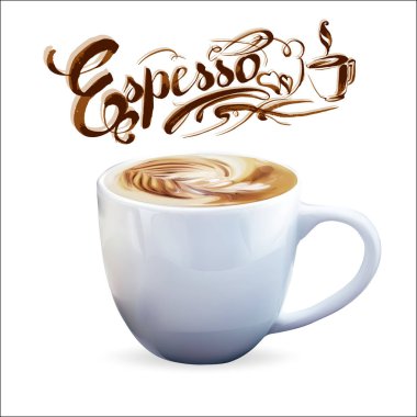 vektör fincan espresso kahve