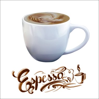 vektör fincan espresso kahve