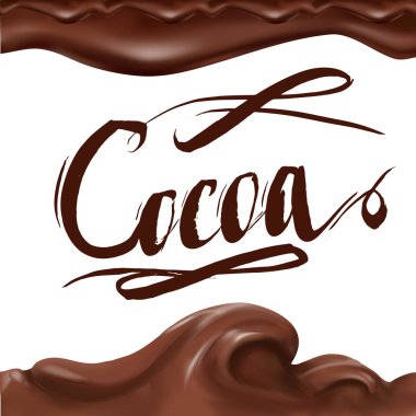 sıvı çikolata, karamel veya kakao illüstrasyon