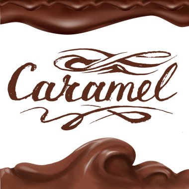 sıvı çikolata, karamel veya kakao illüstrasyon