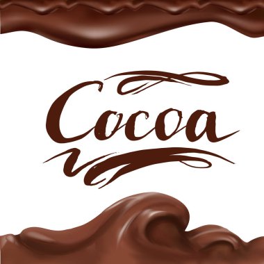 sıvı çikolata, karamel veya kakao illüstrasyon