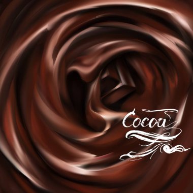 sıvı çikolata, karamel veya kakao illüstrasyon vektör