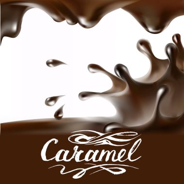 sıvı çikolata, karamel veya kakao illüstrasyon