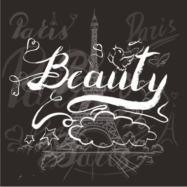 Hat sanatı hocası, güzellik vektör