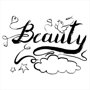 Hat sanatı hocası, güzellik vektör