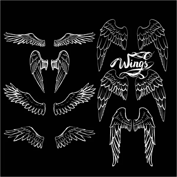 melek kanatları vektörü, harf, çizim
