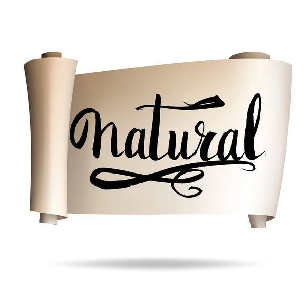 Lettering, legno naturale. vettore — Vettoriale Stock