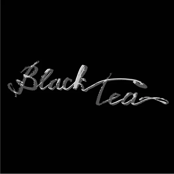 Векторная буква чёрного чая — стоковый вектор