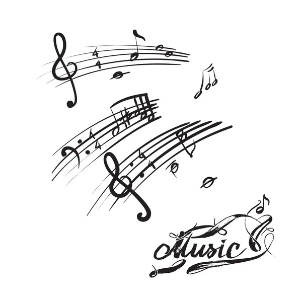 Müzik notlar doku vektör — Stok Vektör