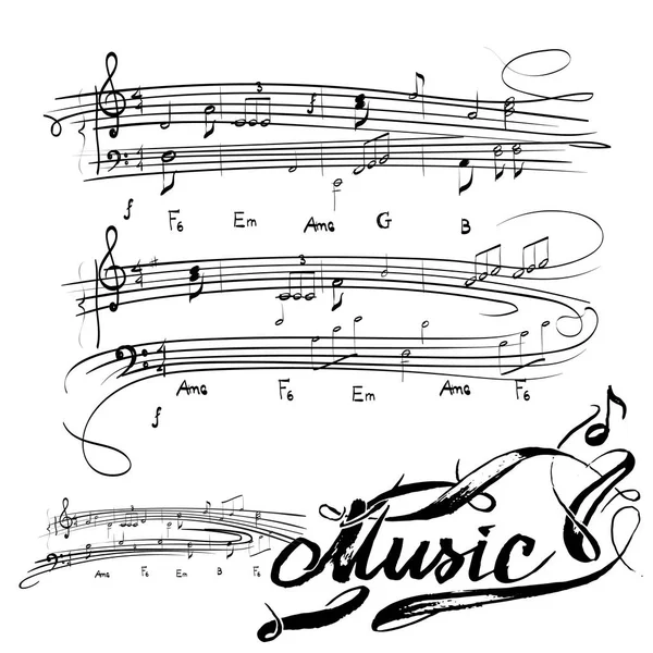 Notes de musique texture vecteur — Image vectorielle