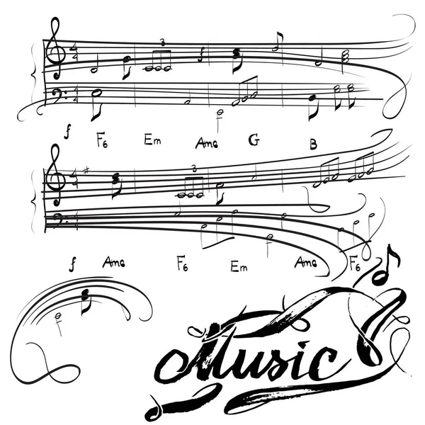 Musik noterar textur vektor — Stock vektor