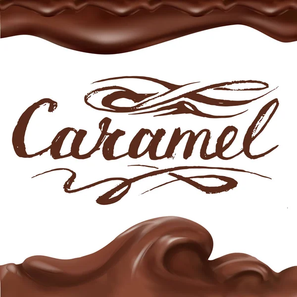 sıvı çikolata, karamel veya kakao illüstrasyon