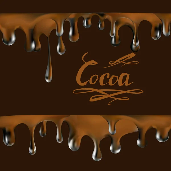 Chocolat liquide, caramel ou cacao illustration — Image vectorielle