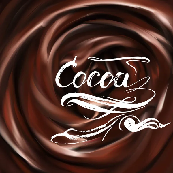 Sıvı çikolata, karamel veya kakao illüstrasyon vektör — Stok Vektör