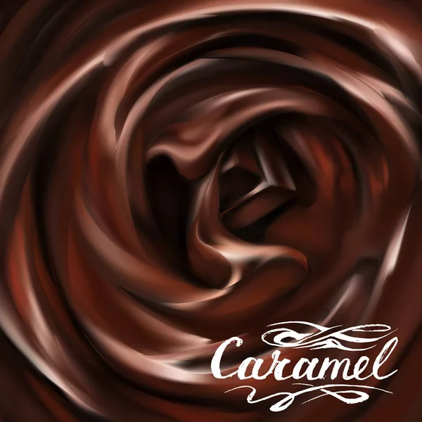 Chocolate líquido, caramelo o cacao vector de ilustración — Archivo Imágenes Vectoriales