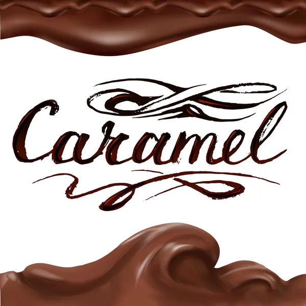 sıvı çikolata, karamel veya kakao illüstrasyon