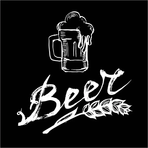 Piwo wektor logo napis — Wektor stockowy