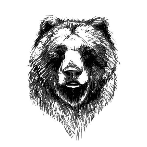 Oso cabeza patrón icono — Vector de stock