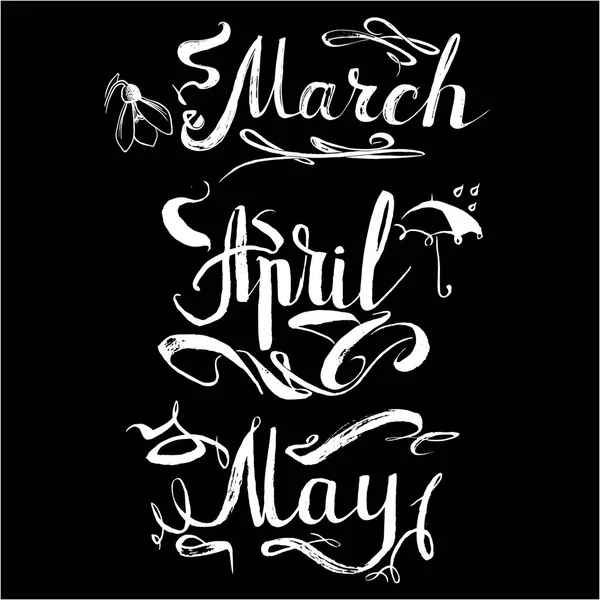 Spring months Vector Art Stock Images Depositphotos