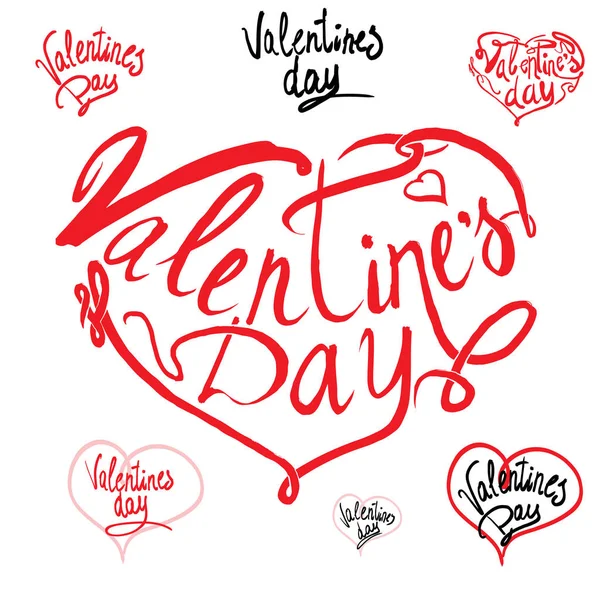 Valentine's Day vector lettering — Stock Vector