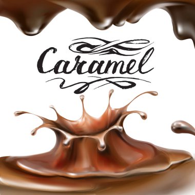 sıvı çikolata, karamel veya kakao illüstrasyon