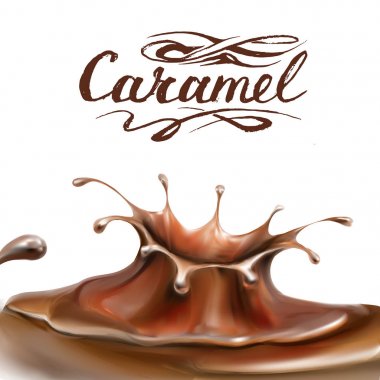sıvı çikolata, karamel veya kakao illüstrasyon