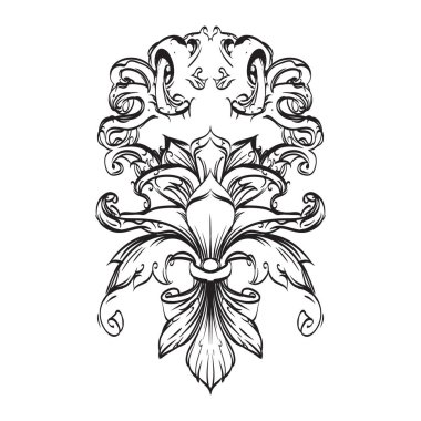 Dekorasyon düzeni, çerçeve için klasik tarzda dekoratif ögeler