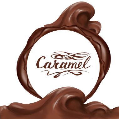 sıvı çikolata, karamel veya kakao illüstrasyon