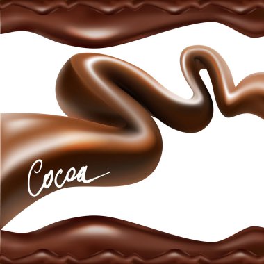 sıvı çikolata, karamel veya kakao illüstrasyon