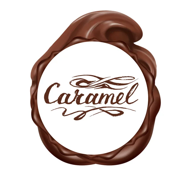 Chocolate líquido, caramelo o cacao ilustración — Archivo Imágenes Vectoriales