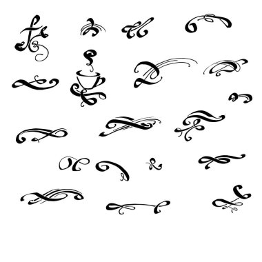 Monogram, vektör çizim kalem