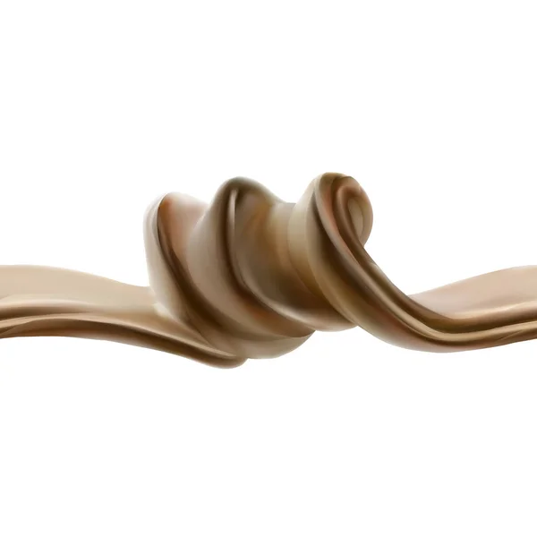 Ilustração Chocolate Líquido Caramelo Cacau — Vetor de Stock