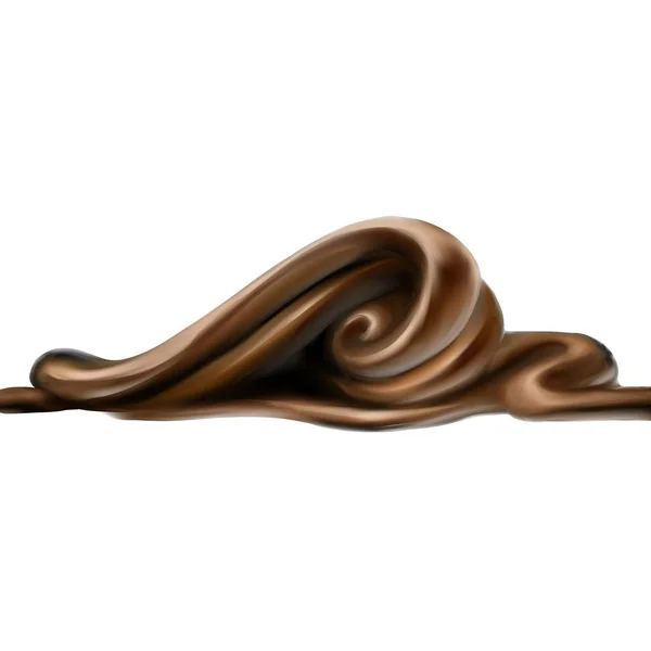 Ομαλή Υφή Υγρής Σοκολάτας Καραμέλας Κακάο Εικονογράφηση Διάνυσμα Γλυκιά Καραμέλα — Διανυσματικό Αρχείο