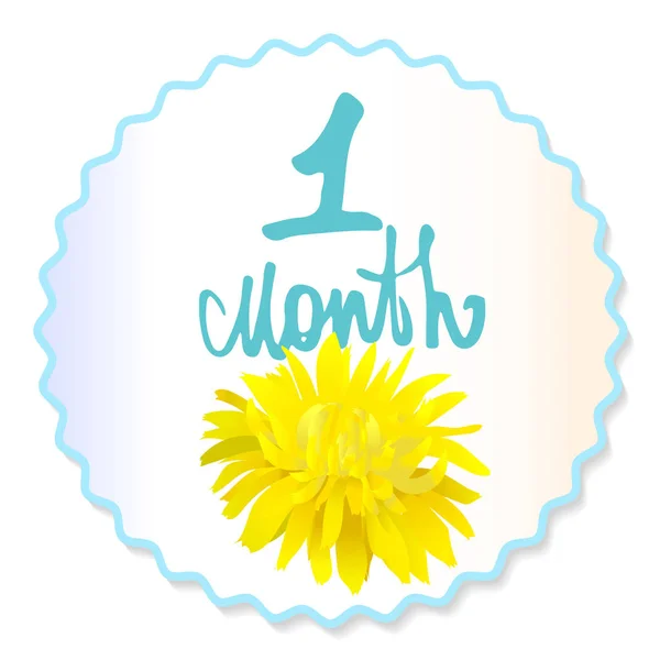 1 month sticker — Stock Vector