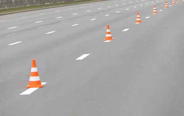 Cones Tráfego São Peças Essenciais Equipamento Segurança Rodoviária — Fotografia de Stock