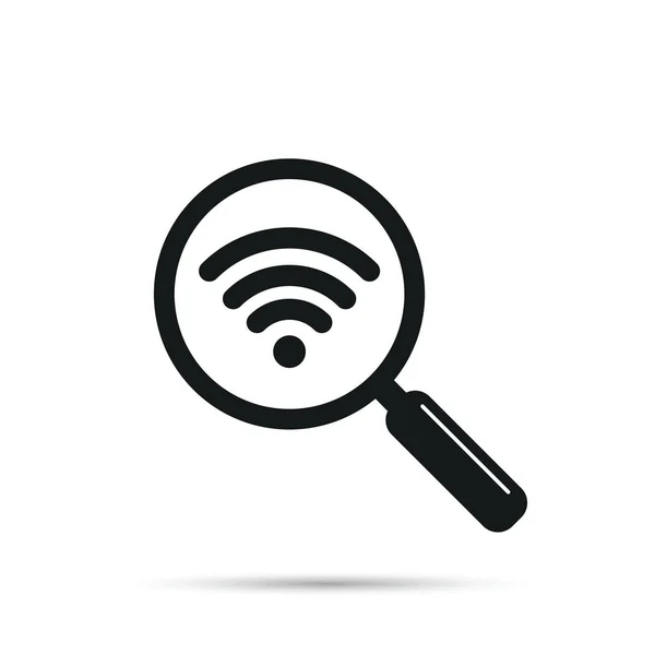 Значок вектора поиска Wi-Fi . — стоковый вектор