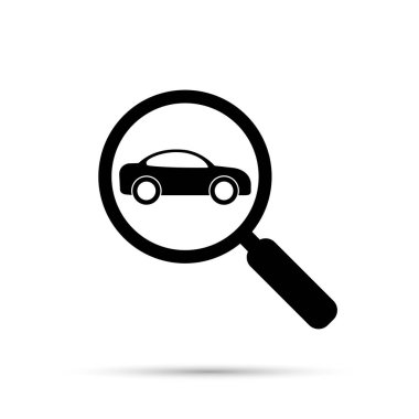 Araba işareti arama, vektör.