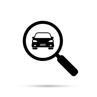 Araba işareti arama, vektör.