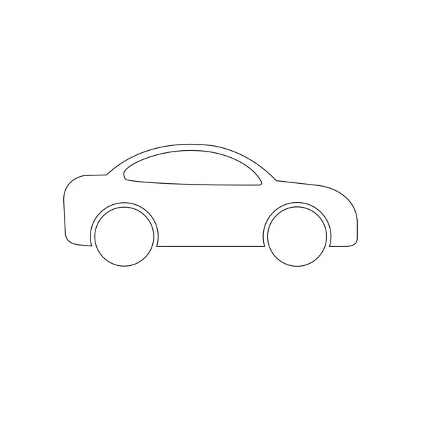 Icono del contorno del coche, vector . — Archivo Imágenes Vectoriales