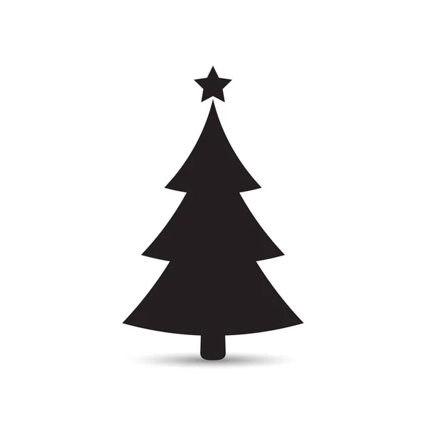 Árbol de Navidad icono plano, vector . — Archivo Imágenes Vectoriales