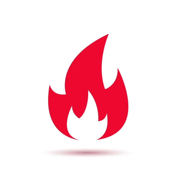 Vuur rood pictogram, vector. — Stockvector