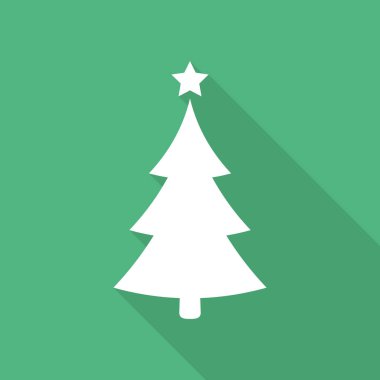 Noel ağacı düz simgesi, vektör