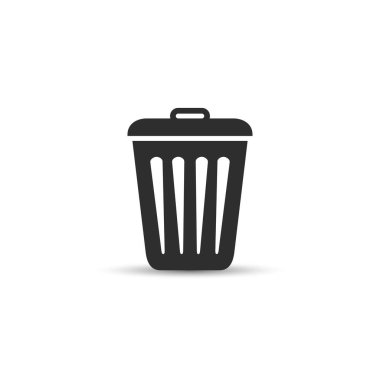 Çöp tenekesi simgesini, vektör işareti.